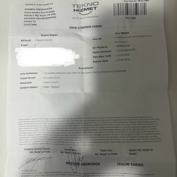 Teknosa Arızalı Ürün Sattı Ve İade Almadı