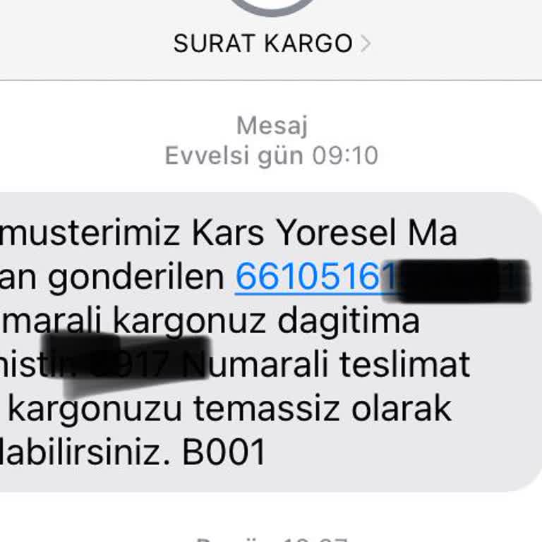 Sürat Kargo Karaköprü Teslimat Kodu İstemeden Teslimat Yapıyor