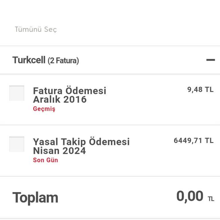 Turkcell E Olan İcralık Borç...