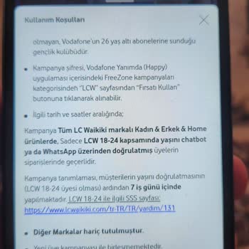 Vodafone Kampanya Karmaşası Ve Yaş Sınırı Sorunu