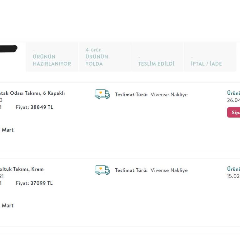 Kocaeli Mobesko Vivense Mobilyalarım Teslim Edilmedi!