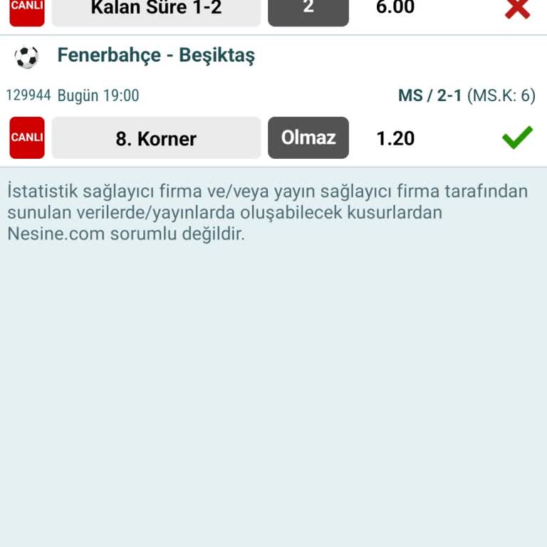 Nesine Kazandığım Halde Kaybetmiş Görünüyorum