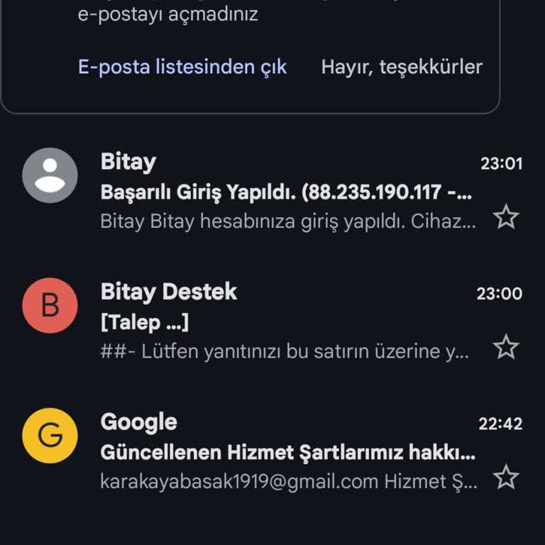 Bitay En Kısa Sürede Dönüş İstiyorum