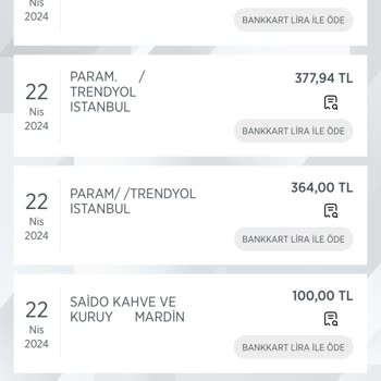 Param/Trendyol Hesaptan Para Çalınması