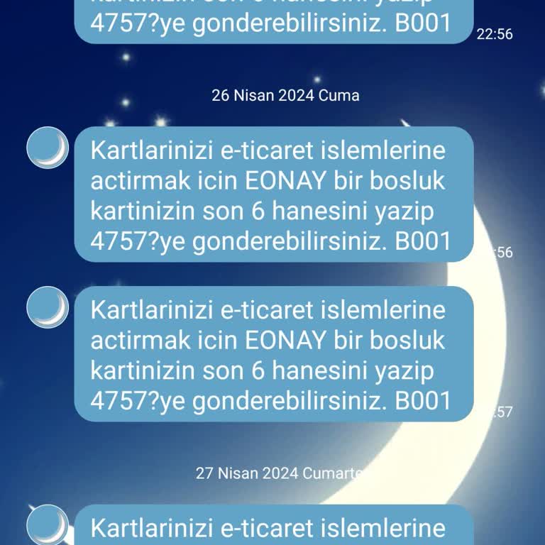 Ziraat Bankası E Ticaret Mesajı