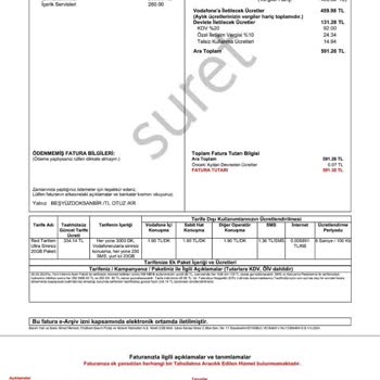 Vodafone Servisler Adında Ek Ücret