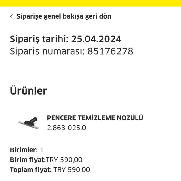 Karcher Ürün Kargoya Verilmiyor