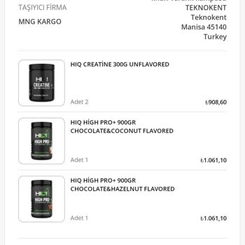 HIQ Nutrition Hiq İçinden Kıl Benzeri Ürün Çıktı