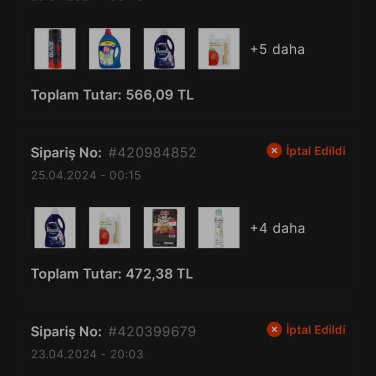 Migros Sanal Market Habersiz İptal Edilen Siparişler