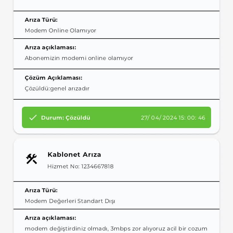 Kablo Net Bitmek Bilmeyen Genel Arıza