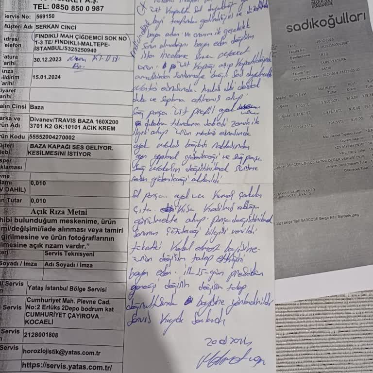 Divan Ev Yataş Ayıplı Ve Kusurlu Mal