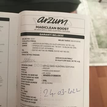 Arzum Dik Süpürge Alma!