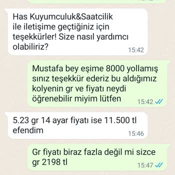 Has Kuyumculuk Has Kuyumcu Şikayeti