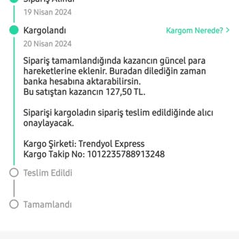 Trendyol Express Kargomu Teslim Etmedi