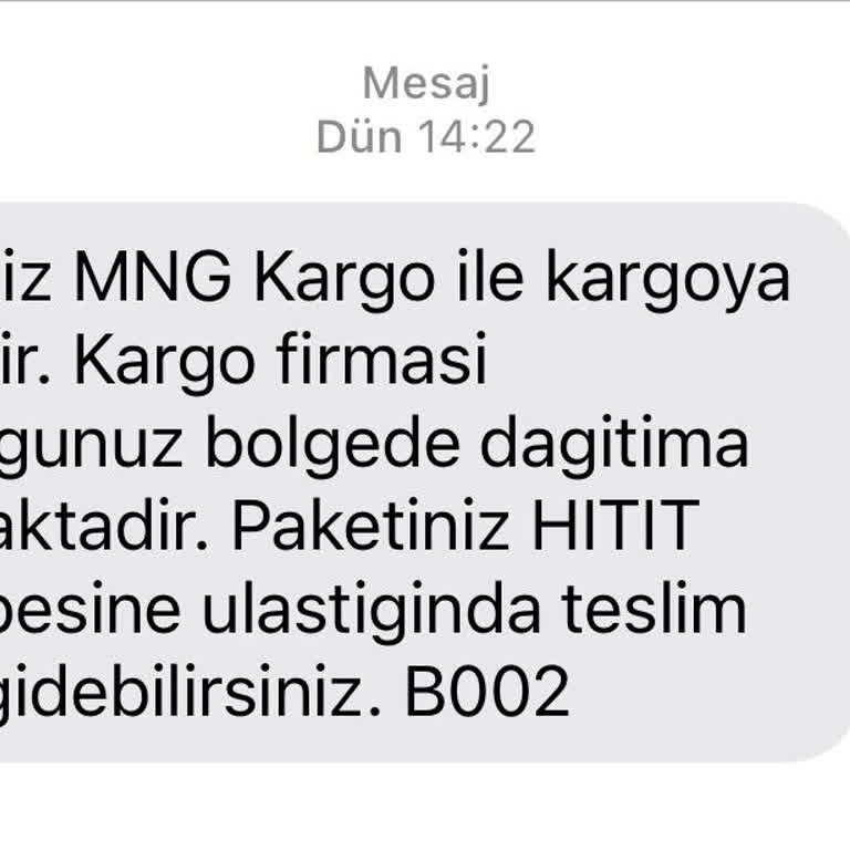 MNG Kargo Hitit Şube Her Zaman Aynı. Kargoyu Gelin Alın...
