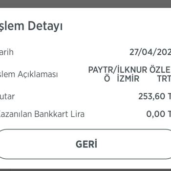 Paytr Bilgim Dışında 253.60 TL Para Çekilmesi Ve İade Talebi.