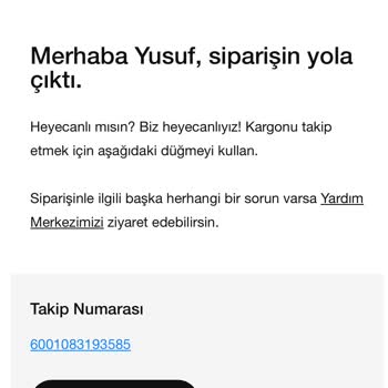 Nike Sitesinden Alınan Kargo