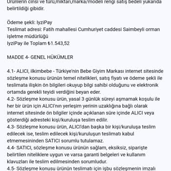 İlkim Bebe Para İadem Yapılmıyor