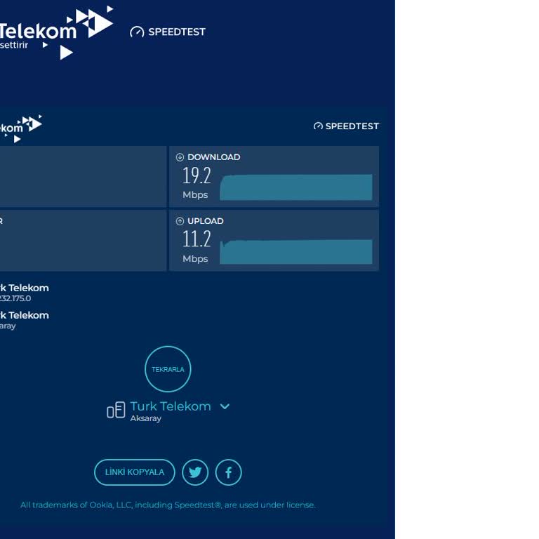 Türk Telekom 50MBPS Hız Satın Aldım Ama Sadece 19MBPS Kullanabiliyorum
