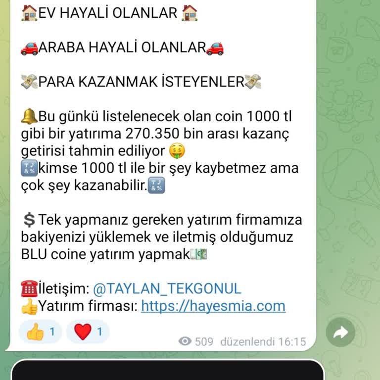 Telegram Hayesmia.com Üzerinde Yaşadığım Mağduriyet