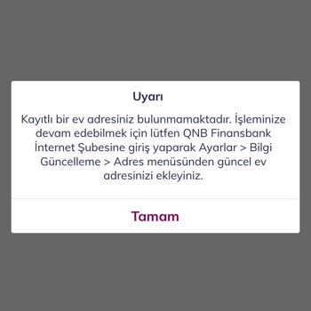 QNB Finansbank Başvuru Adres Hatası