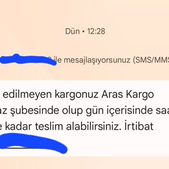 Aras Kargo Alıcı Adresi Dağıtım Alanı Dışında