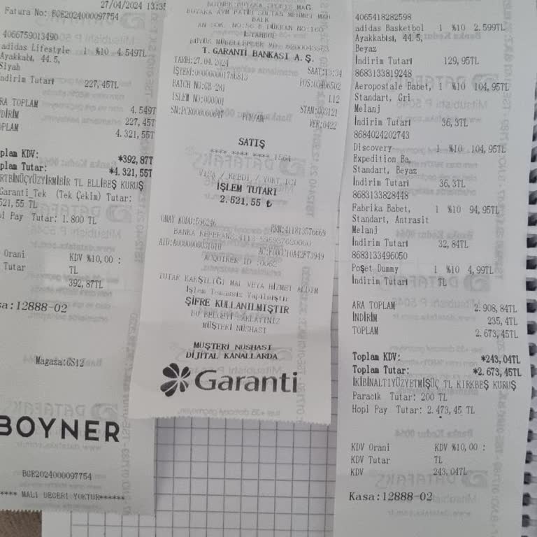 Boyner Eksik Verilen Bilgi Yüzünden 695 TL Ödeyeceğim