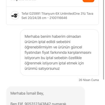Hepsiburada Hepsijet Kargo Ürünüm İptal Edildi
