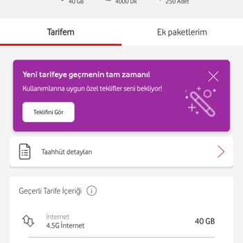 Vodafone İstemediğimiz Tarifeye Geçirildik