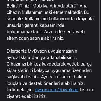 Dyson Garantisi Devam Eden Süpürgemle İlgilenmiyor