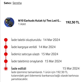 Vodafone Her Şey Yanımda Yanımda Paranı Alır İade Etmez...