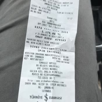 Erdem Hastanesi Fatura Talebinde Bulunma