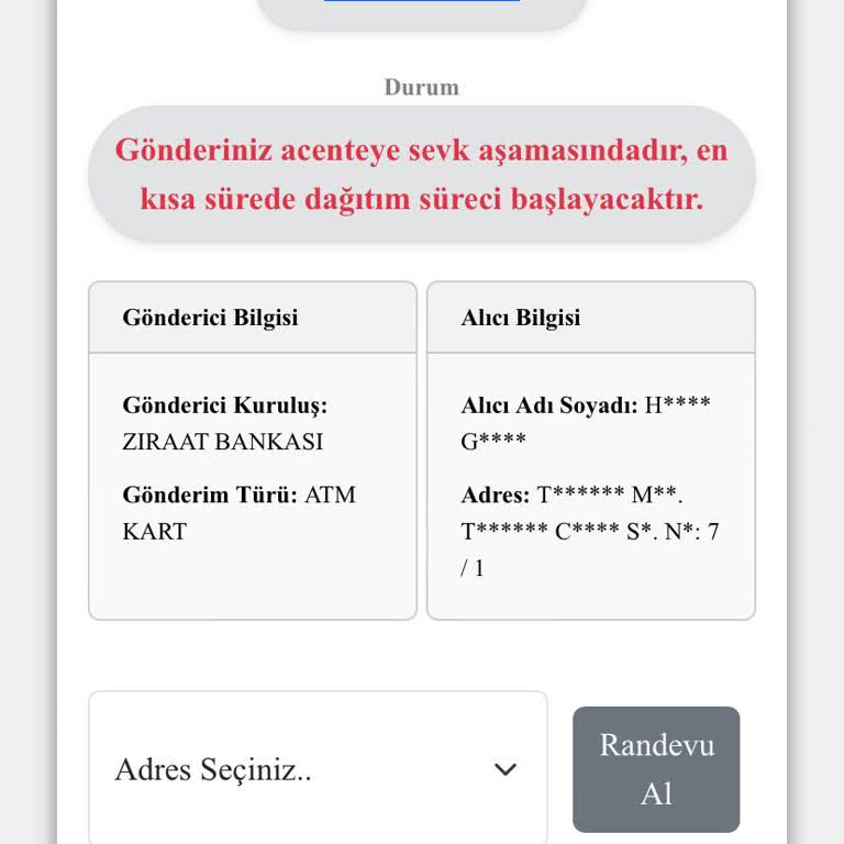 Kuryenet Banka Kartım Gelmedi