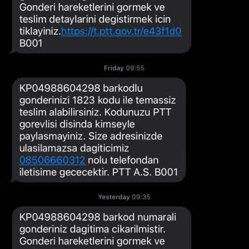 PTT Kargo, Kargoyu Ulaştıramıyor Ve Kendilerine Ulaşılamıyor.