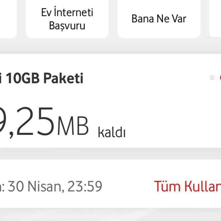 Vodafone Ek Paket Sıkıntısı