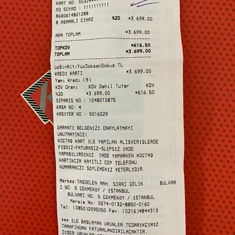 Koçtaş Yanlış Bilgi Verildi...