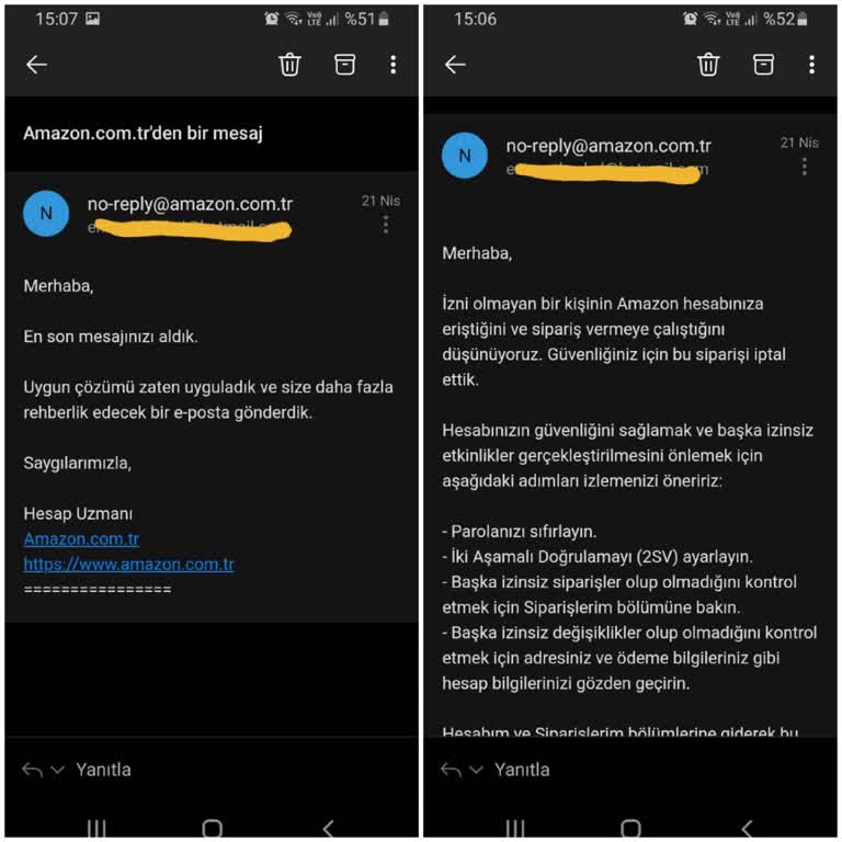 Amazon.com.tr Telefon Satmayı Beceremiyor :)