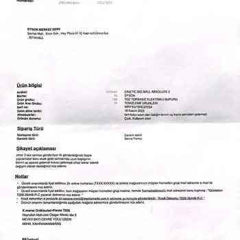 Dyson Cihazım Servisten Eksik Ve Kullanılamaz Halde Geldi