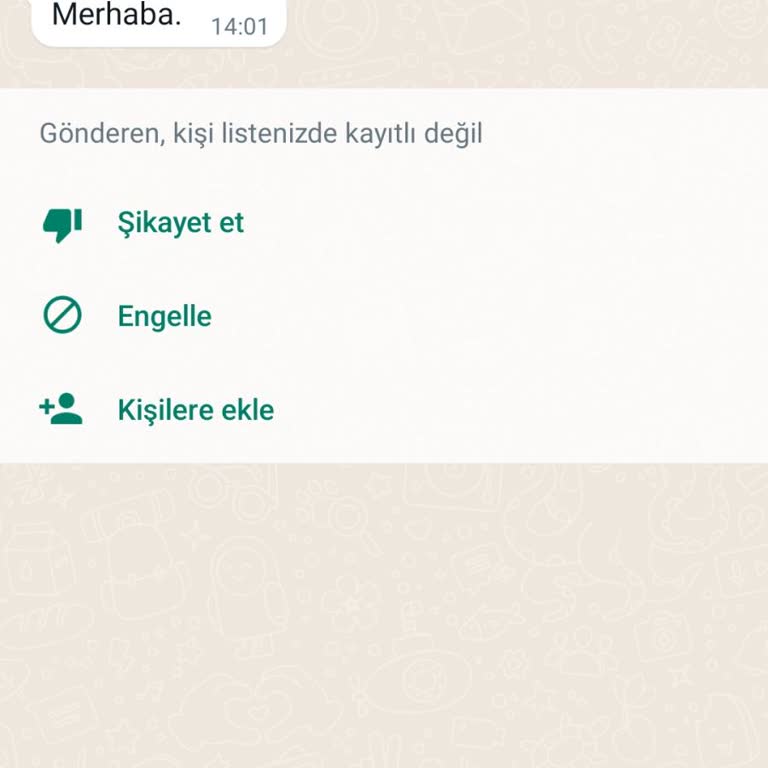 WhatsApp Yabancı Numaradan Mesaj