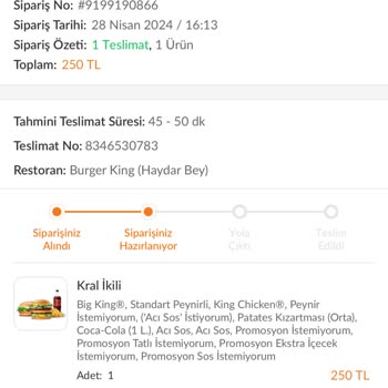 Burger King Trendyol Burger İletişime Geçemiyor Yemek Siparişim Ne Durumda?