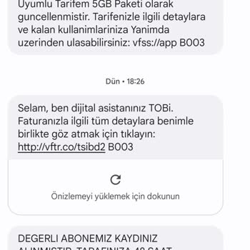 Vodafone Şahsıma Danışılmadan Yalan Beyanatla Tarife Değişikliği Yaptı