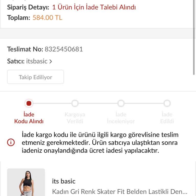 Trendyol Kargo Ve İade Sürecinde Yaşanan Bilgilendirme Eksikliği