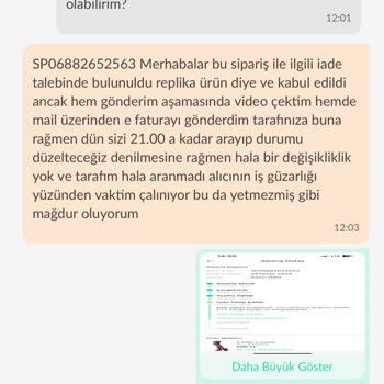 Dolap Faturalı Ürün Replika Diye İade Talebi Kabul Edildi