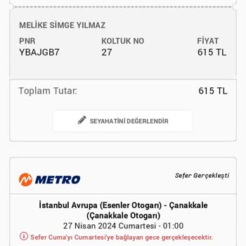 Metro Turizm Otogara Göre Fiyat Belirleyen Firma" Metro "