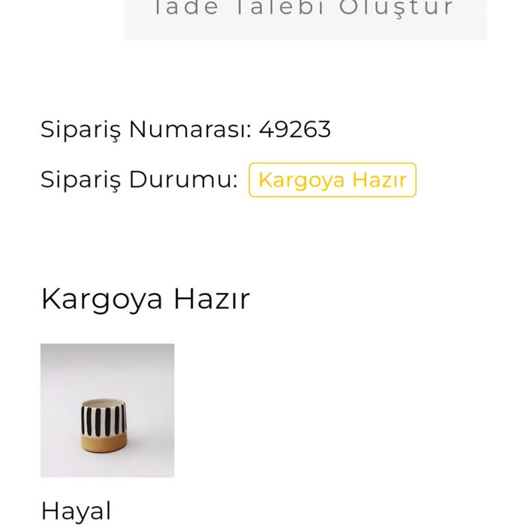 Vina Seramik 3 Aydır Kargom Gelmedi