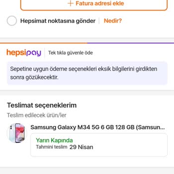 Hepsiburada Sipariş Oluşturma Şikayet