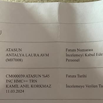Atasun Optik'ten Aldığım Ürün Hatası