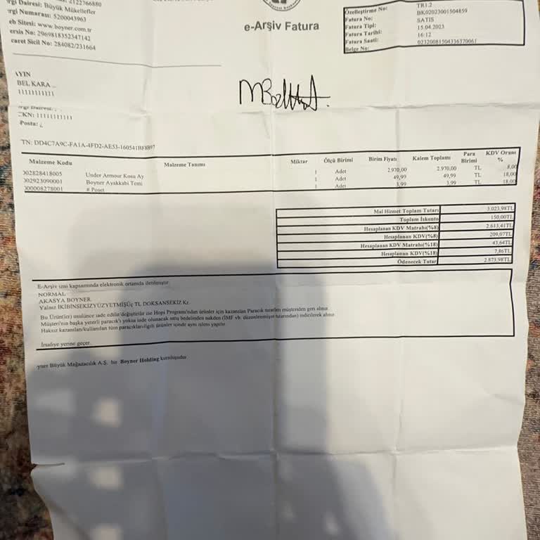 Boyner Spor Ayakkabı Hatası