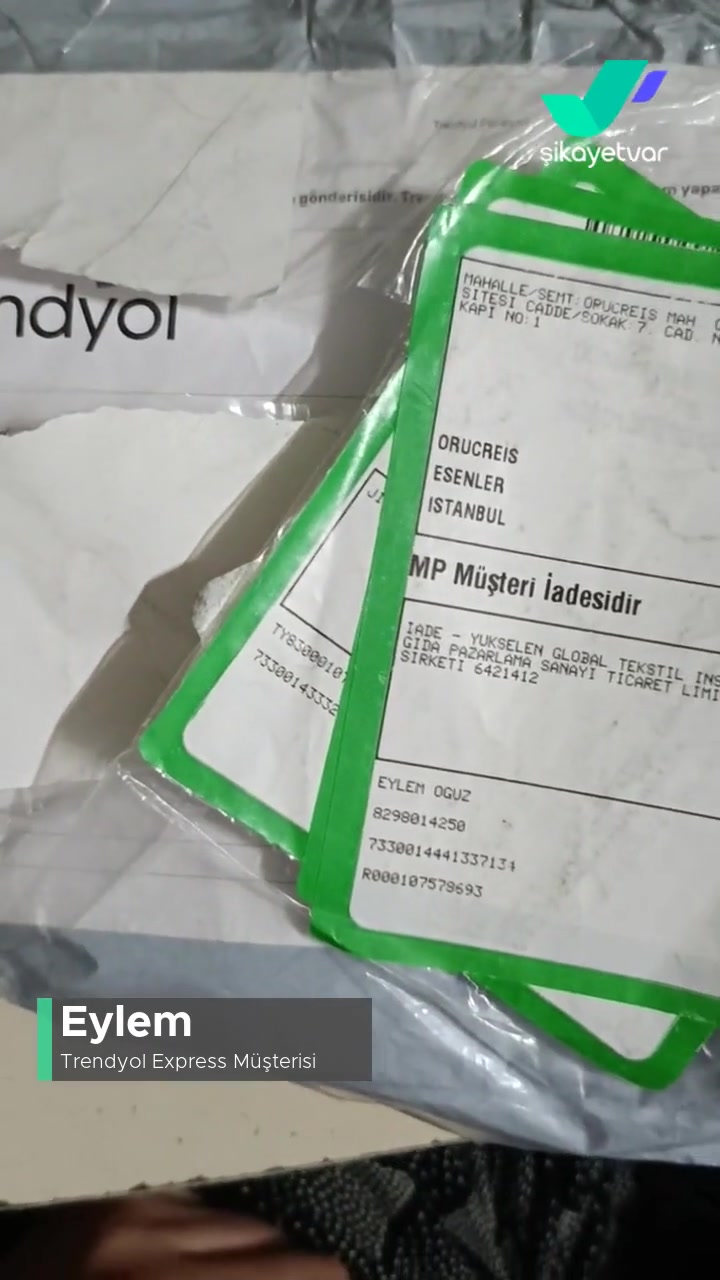 Trendyol Express Geri Gönderilen Ürün Bana Ait Değil! videonun kapak resmi