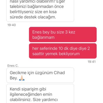 Yemek Sepeti Geç Kalma Ve İptal